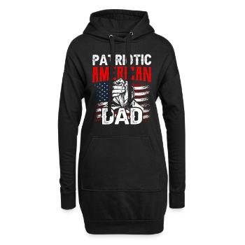 Père patriotique américain États-Unis Patriote américain - Sweat-shirt à capuche long Femme - noir - Devant