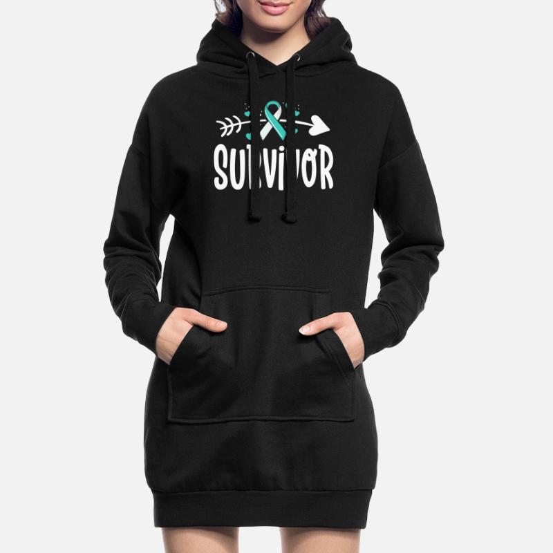 Gebärmutterhalskrebs Überlebende Bewusstsein Mutter Mutter Mutter Hoodie-Kleid