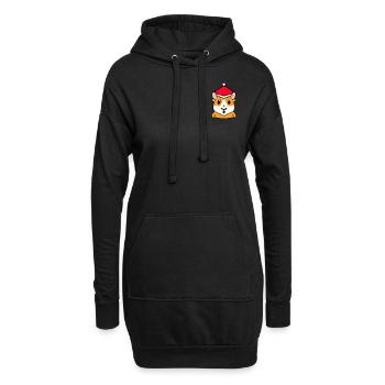 Hamster verpixelte Weihnachten - Lustige - Hoodie-Kleid - Schwarz - Vorne