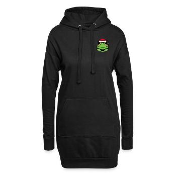 Frosch verpixelte Weihnachten - Lustige - Hoodie-Kleid - Schwarz - Vorne