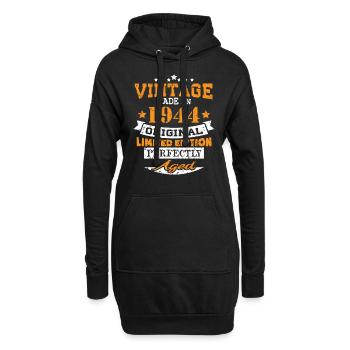 Vintage Made In 1944 Original Limited Edition - Hoodie-Kleid - Schwarz - Vorne