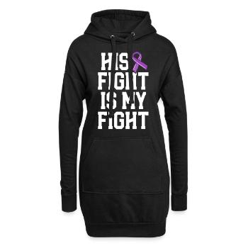 Sein Kampf ist Mastozytose Bewusstsein MCAS - Hoodie-Kleid - Schwarz - Vorne