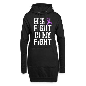Ihr Kampf ist Mastozytose Bewusstsein MCAS - Hoodie-Kleid - Schwarz - Vorne