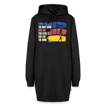 Nager comme le bateau a coulé le cadeau de triathlon - Sweat-shirt à capuche long Femme - noir - Devant