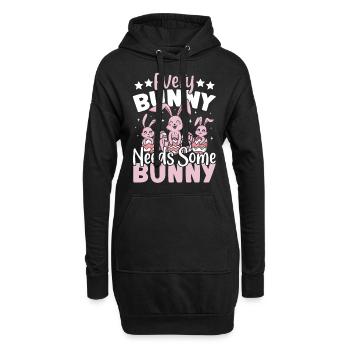 Tout le monde a besoin de lapins de Pâques mignons - Sweat-shirt à capuche long Femme - noir - Devant