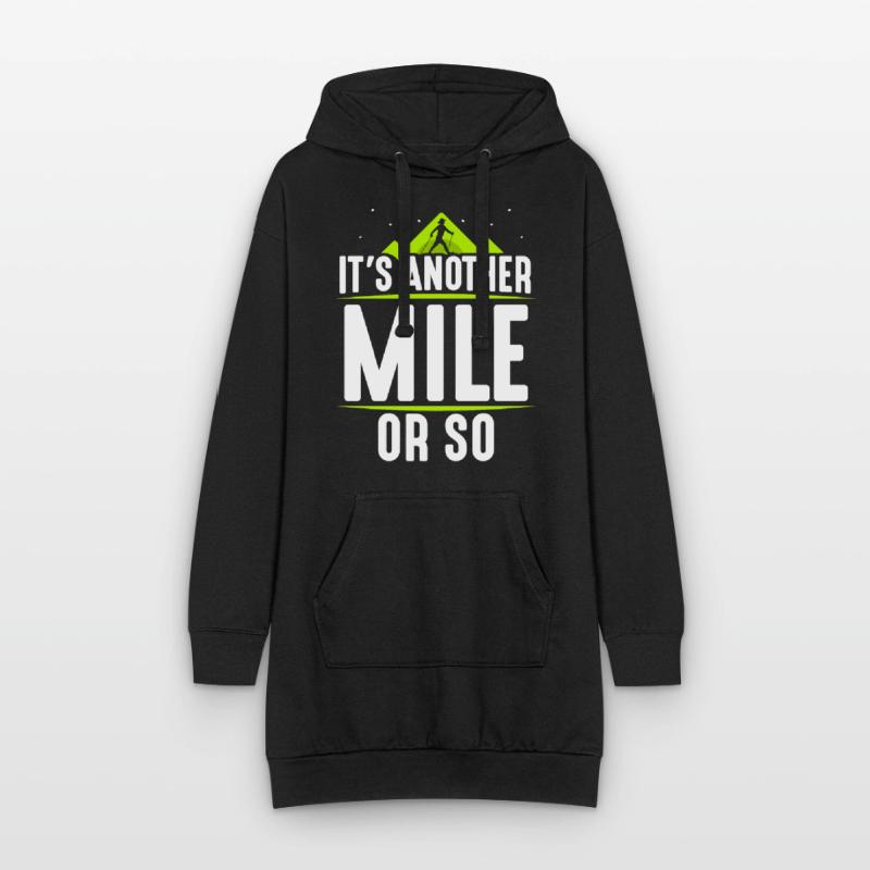 Eine Weitere Meile Oder So Halbe Meile Wanderung Hoodie-Kleid