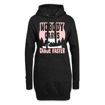 Nobody Cares Canoe Faster Niemand Interessiert Es - Hoodie-Kleid - Schwarz - Vorne
