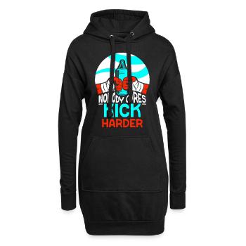 Niemand Interessiert Es Kick Härter Kickboxen Team - Hoodie-Kleid - Schwarz - Vorne