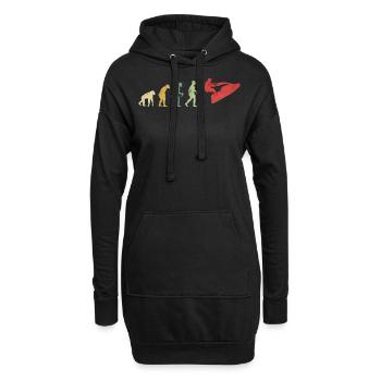Jet Ski Evolution - Hoodie-Kleid - Schwarz - Vorne