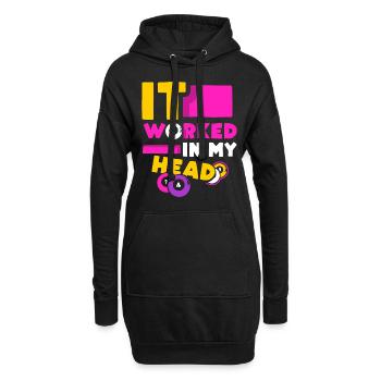 Dans ma tête ça marchait billard piscine - Sweat-shirt à capuche long Femme - noir - Devant