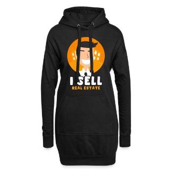 Ich Verkaufe Immobilien Immobilienmakler Häuser - Hoodie-Kleid - Schwarz - Vorne
