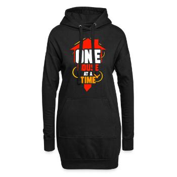 Ein Haus Nach Dem Anderen Häuser Immobilienmakler - Hoodie-Kleid - Schwarz - Vorne