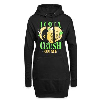 Ich Habe Eine Schwärmerei Für Mich Süß Selbstliebe - Hoodie-Kleid - Schwarz - Vorne