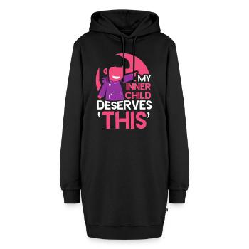 Mein Inneres Kind Verdient Das Selbstliebe Süß - Hoodie-Kleid - Schwarz - Vorne