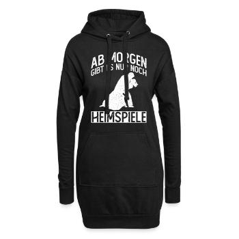 Ab Morgen Gibt Es Nur Heimspiele - Bräutigam JGA - Hoodie-Kleid - Schwarz - Vorne