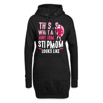 So Sieht Eine Großartige Stiefmutter Aus - Hoodie-Kleid - Schwarz - Vorne