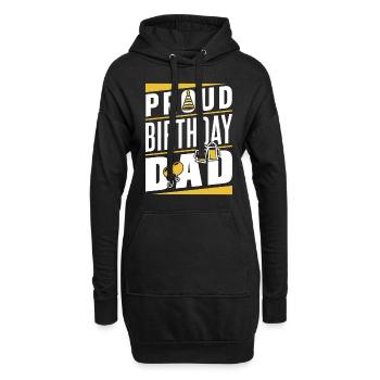 Stolzer Geburtstagspapa Geburtstag Papi Vater - Hoodie-Kleid - Schwarz - Vorne