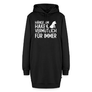 Hänge Am Haken,Vermutlich Für Immer Bräutigam JGA - Hoodie-Kleid - Schwarz - Vorne