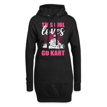 This Girl loves Go Kart Go-Kart Racing - Hoodie-Kleid - Schwarz - Vorne
