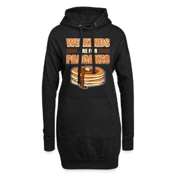 Weekends Are For Pancakes Pancake Brunch - Hoodie-Kleid - Schwarz - Vorne
