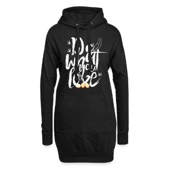 Le poulet aime les poulets dans le jardin - Sweat-shirt à capuche long Femme - noir - Devant