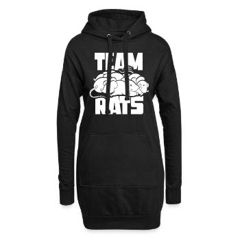 Team Ratten Ratte Süß Tier Liebhaber - Hoodie-Kleid - Schwarz - Vorne
