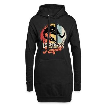 lochlochlochness geschenkidee geschenk - Hoodie-Kleid - Schwarz - Vorne