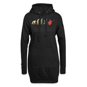Evolución de la canoa - Sweat-shirt à capuche long Femme - noir - Devant