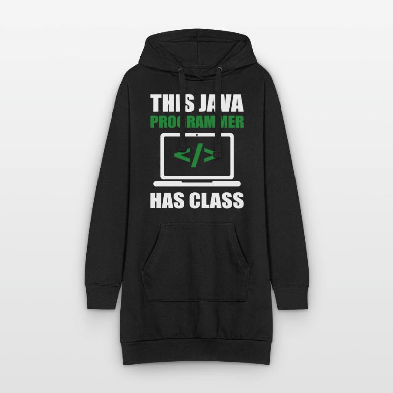 Ce programmeur Java a un codage de programmation de classe Sweat-shirt à capuche long Femme