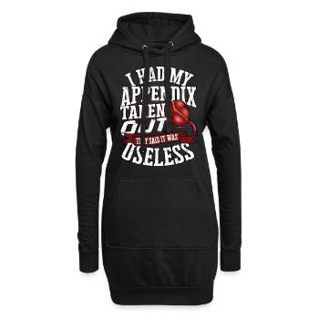 Anhang Operation Appendektomie Entfernung - Hoodie-Kleid - Schwarz - Vorne
