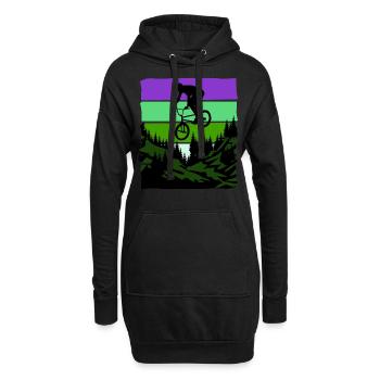 Unbenanntes Projekt 55 - Sweat-shirt à capuche long Femme - noir - Devant