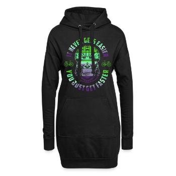 Projet sans titre 60 - Sweat-shirt à capuche long Femme - noir - Devant