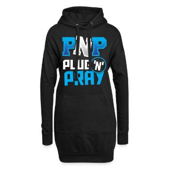 PnP = Plug'n'Pray Programming Programmer Coding - Hoodie-Kleid - Schwarz - Vorne