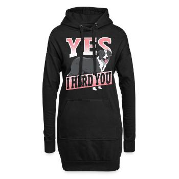 Border Collie I Herd You - Hoodie-Kleid - Schwarz - Vorne