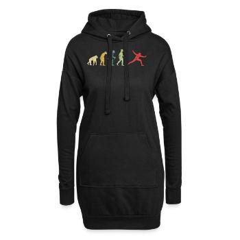 Evolución de esgrima - Sweat-shirt à capuche long Femme - noir - Devant