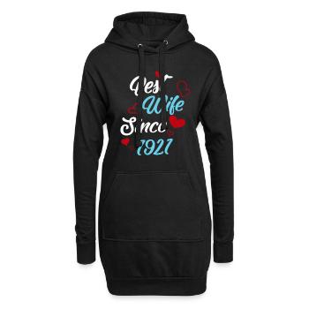 Anniversary Best Wife Since 1921 Wedding - Hoodie Dress - black - Front