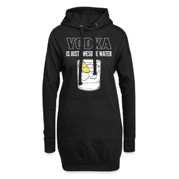 La vodka est juste géniale Wodka de l’eau - Sweat-shirt à capuche long Femme - noir - Devant