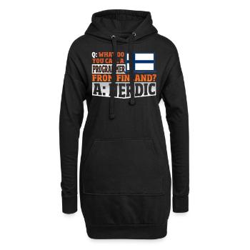 What do you call a Programmer from Finland? Nerd - Hoodie-Kleid - Schwarz - Vorne