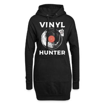 Collectionneur de disques vinyles Vinyl Hunter - Sweat-shirt à capuche long Femme - noir - Devant
