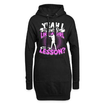 Biathlon Sport Winter Sports Ski Gift Quote Lan - Hoodie Dress - black - Front