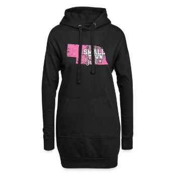 Nebraska Just a Small Town Girl USA Amerika - Hoodie-Kleid - Schwarz - Vorne