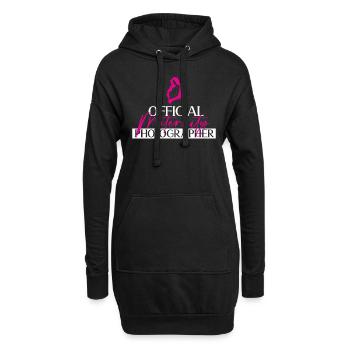 Grossesse Photographie Photographe Enceinte - Sweat-shirt à capuche long Femme - noir - Devant