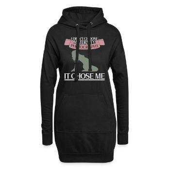 Grossesse Photographie Photographe Enceinte - Sweat-shirt à capuche long Femme - noir - Devant