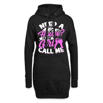 agent immobilier agent immobilier cadeau cadeau - Sweat-shirt à capuche long Femme - noir - Devant