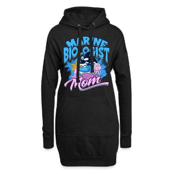 biologie marine biologiste marin biologie marine biologiste - Sweat-shirt à capuche long Femme - noir - Devant