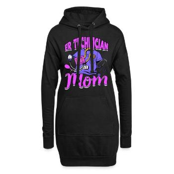 Service d’urgence Infirmière Hôpitaux hospitaliers - Sweat-shirt à capuche long Femme - noir - Devant