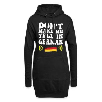 Ne me forcez pas à crier la voix allemande - Sweat-shirt à capuche long Femme - noir - Devant