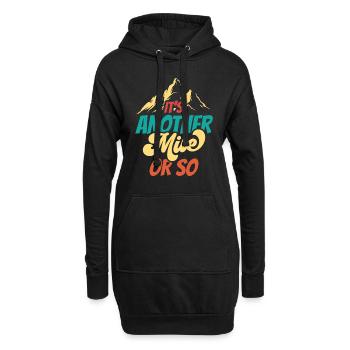 Eine Weitere Meile Oder So Wanderung Halbe Meile - Hoodie-Kleid - Schwarz - Vorne