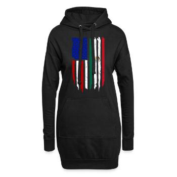 États-Unis Amérique Immigrants Citoyens américains FL américain - Sweat-shirt à capuche long Femme - noir - Devant