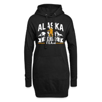 Alaska Wanderteam Wanderer Wandern Wanderung - Hoodie-Kleid - Schwarz - Vorne